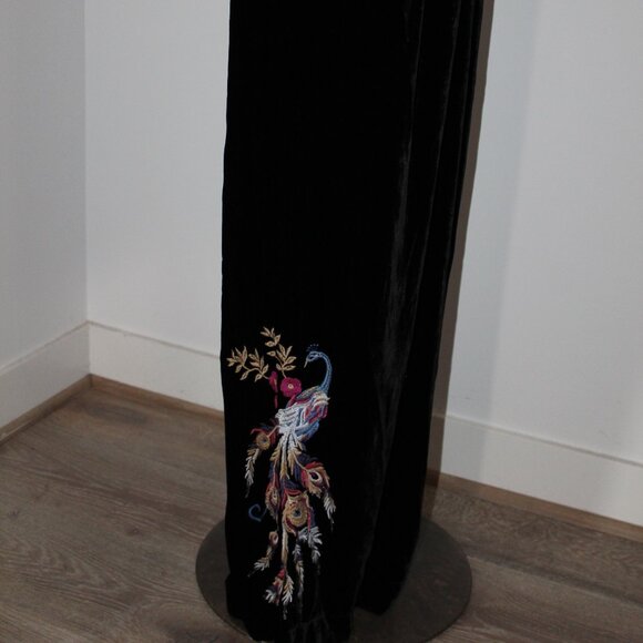NWT Johnny Was Biya JWLA Pleat Pants Steffania Embroidered Velvet Pants Wide Leg - Picture 7 of 10